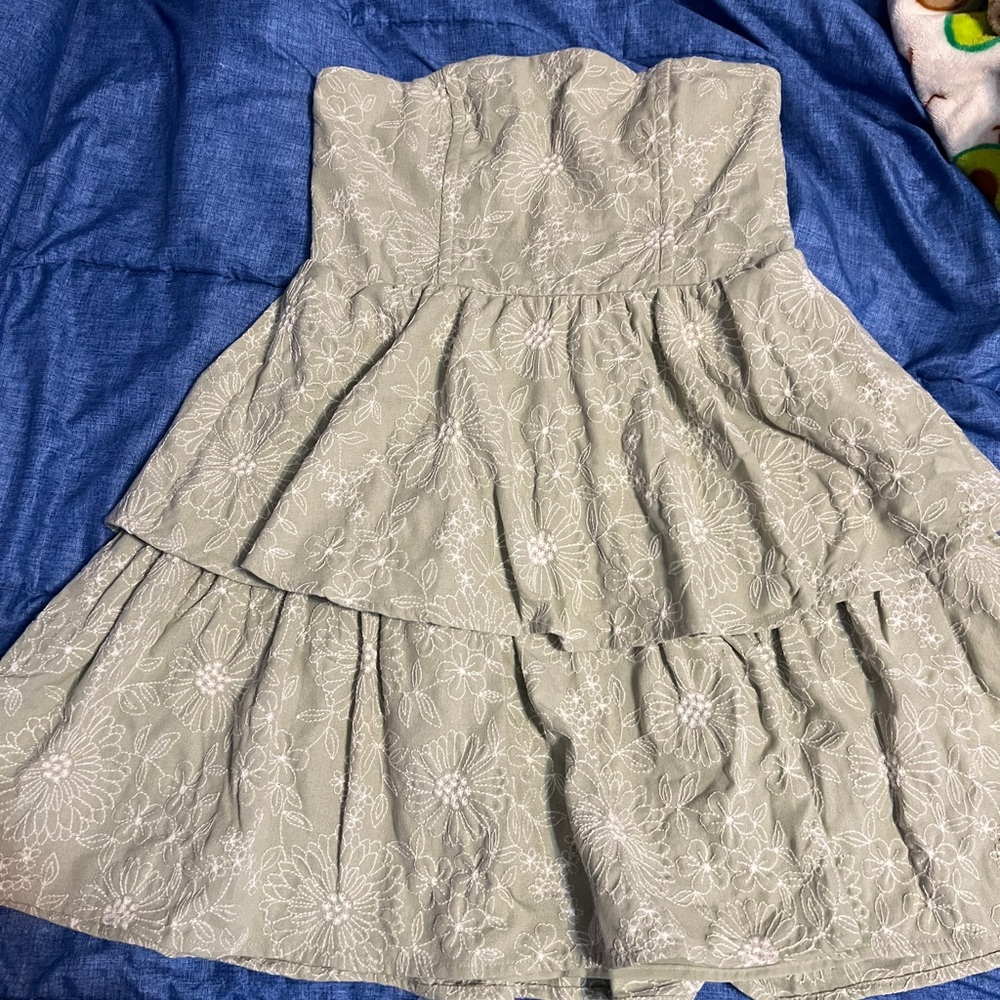 Altard State Green Smocked Dress